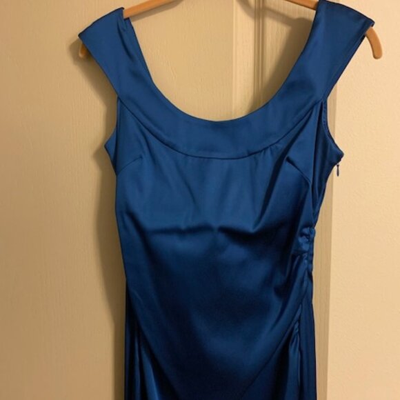 Maggy London Women's Size 4 Evening/Cocktail/Wedding Blue Side Zip Lined Dress - Picture 11 of 11